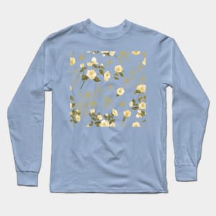 White Camellia Long Sleeve T-Shirt